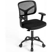 Costway Kids Desk Chair Mesh Study Chair w/Armrests Swivel Task Student Chair in Black