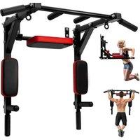Kelvenix Pull Up Bar Wall Mounted Chin Up H-Duty Power in Black | Size: 0-12 m
