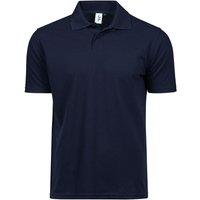 TEE JAYS Men's Power Pique Polo Shirt in Navy | Size: 4XL