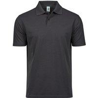 TEE JAYS Men's Power Pique Polo Shirt in Dark Grey | Size: XS