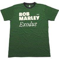 Bob Marley Men's Exodus Striped T-Shirt in Black | Size: Large