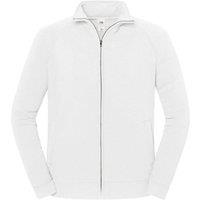 Fruit of the Loom Men's Iconic Premium Sweat Jacket in White | Size: 2XL