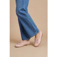 Dorothy Perkins Women's Wide Fit Loretta Tassel Loafers in Blush | Size: 6
