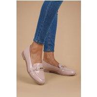 Dorothy Perkins Women's Wide Fit Lora Snaffle Loafers in Blush | Size: 4
