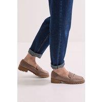 Dorothy Perkins Women's Leoni Chunky Loafers in Taupe | Size: 3