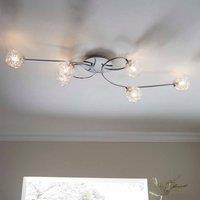 Pagazzi Jaymie 6-Light Chrome Semi-Flush Ceiling Light in Silver
