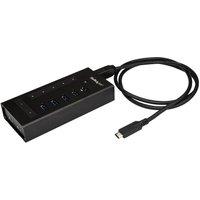 StarTech.com 7 Port Usb-c Hub With Usb 3.2 Gen 1 in Black