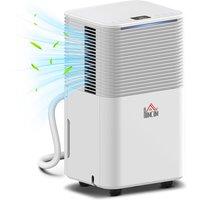 Rolipo 10L/Day Dehumidifier 2L Tank Humidity Sensor 24H Timer in White