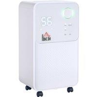 Rolipo 12L/Day Dehumidifier 2L Tank 4 Modes Continuous Drain in White