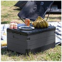 Living and Home Black Foldable Camping Storage Box with Waterproof Bag | Size: Large