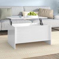 Berkfield Home Coffee Table High Gloss White 80x55.5x41.5 cm Engineered Wood