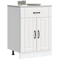 Berkfield Home Kitchen Base Cabinet Lucca White Engineered Wood