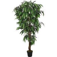 Berkfield Home Artificial Mango Tree 1050 Leaves 200 cm Green