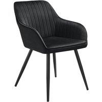 tectake Dining Chair Marilyn Per Piece - Black/Black in Black | Size: 1 Pack
