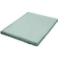 1951 'Luxury 400 Thread Count' Cotton Sateen Flat Sheet in Green | Size: Super King Flat