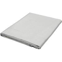 1951 'Luxury 400 Thread Count' Cotton Sateen Flat Sheet in Silver | Size: King Flat