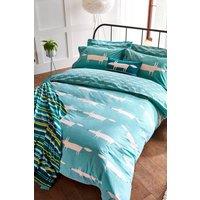 Scion 'Mr Fox Teal' Cotton Duvet Cover Set in Teal | Size: King