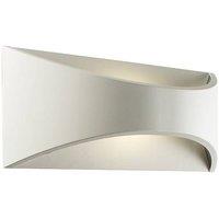 Netlighting Vulcan Integrated LED 1 Light Outdoor Up Down Wall Light Textured Matt White Opal IP65