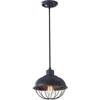 Netlighting Urban Renewal 1 Light Ceiling Pendant Antique Forged Iron E27 in Grey