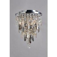 BHS Lighting Jennifer Flush Ceiling Light in Metallic Silver