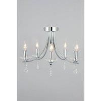 BHS Lighting Bugsy Flush Ceiling Light in Metallic Silver