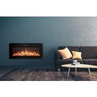 Adam Fires & Fireplaces Orlando Inset / Wall Mounted Electric Fire, 42 Inch in Black
