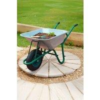 Neo 85L Large Galvanised Wheelbarrow with Pneumatic Tyre in Metallic Silver