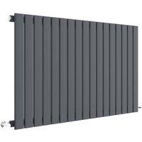 Balterley Lucia Square Horizontal Single Panel Radiator 600mm x 992mm Anthracite in Grey