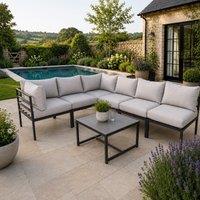 Home Detail Catalon Grey Modular Aluminium Garden Sofa Set