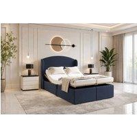 SOFT SNOOZE BEDS Chester Wings Electric Adjustable Mobility Bed with Mattress in Dark Blue | Size: Super King