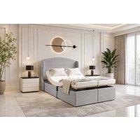SOFT SNOOZE BEDS Chester Wings Electric Adjustable Mobility Bed with Mattress in Silver | Size: Double