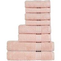 CHRISTY 'Serene' Soft Tone 100% Combed Cotton 8 Piece Towel Bale in Dusty Pink