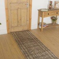 runrug Hallway Carpet Runner Rug - Soft & Comfy, 9mm - Afrikans in Taupe | Size: 100 cm x 420 cm