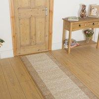 runrug Hallway Carpet Runner Rug - Soft & Comfy, 9mm - 'Baroque' in Ivory | Size: 60 cm x 390 cm