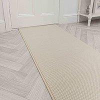 runrug Hallway Carpet Runner Rug - Soft & Comfy, 9mm - 'Hazy' in Beige | Size: 60 cm x 240 cm