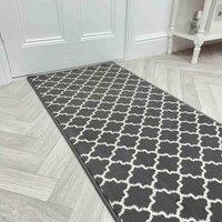 runrug Hallway Carpet Runner Rug - Soft & Comfy, 9mm -'Avanti' in Grey | Size: 70 cm x 180 cm