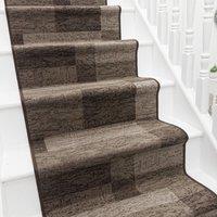 runrug Stair Runner Carpet - Durable, Non-Slip, 5.4mm - 'Icona' in Dark Brown | Size: 120 cm x 450 cm