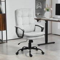 HOMCOM Office Chair, Computer Desk Chair with Dual-Layer Padding in Grey
