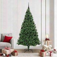 Berkfield Home Artificial Christmas Tree with 300 LEDs with Stand Green 210 cm