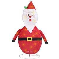 Berkfield Home Decorative Christmas Santa Claus Figure LED Luxury Fabric 90cm