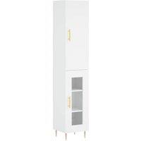 Berkfield Home Highboard White 34.5x34x180 cm Engineered Wood