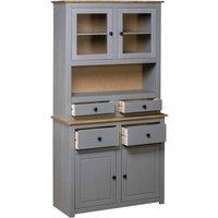 Berkfield Home Highboard Grey 93x40.5x180 cm Solid Pine Panama Range