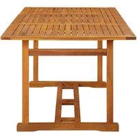Berkfield Home Beautiful Garden Dining Table 180x90x75 cm Solid Acacia Wood in Brown | Size: 180 x 90 x 75 cm