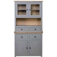 Berkfield Home Highboard Grey 93x40.5x180 cm Solid Pine Panama Range