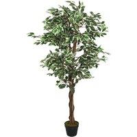 Berkfield Home Artificial Ficus Tree 756 Leaves 150 cm Green