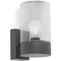 Netlighting Kila Dark Grey Wall Lantern Lamp Transparent 2700K IP65