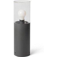Netlighting Kila Dark Grey Beacon Pedestal Lamp 40cm Transparent 2700K IP65