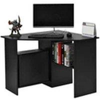 EONLION Black Computer Desk PC Laptop Table Corner Home Office