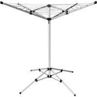 NESTLUNE Rotary Airer 4 Arm16m Outdoor Clothes Line Washing Dryer Garden Spike in Silver | Size: 100 cm x 60 cm