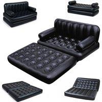 EONLION 5 in 1 INFLATABLE DOUBLE SOFA LOUNGER in Black | Size: 100 cm
